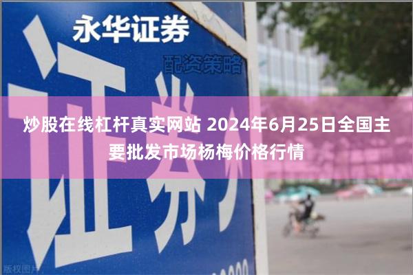 炒股在线杠杆真实网站 2024年6月25日全国主要批发市场杨梅价格行情