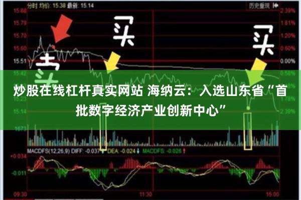 炒股在线杠杆真实网站 海纳云：入选山东省“首批数字经济产业创新中心”